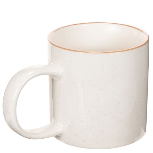 Keramiktasse mit Hausmotiv und
