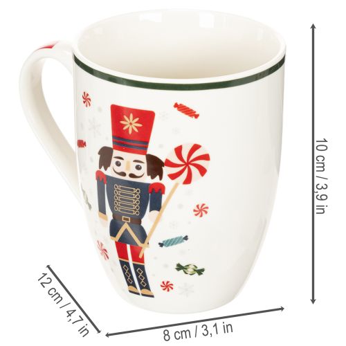 Tassenset Nussknacker und Zuckerstange aus Keramik 10cm 2-teilig | Floristik24.at