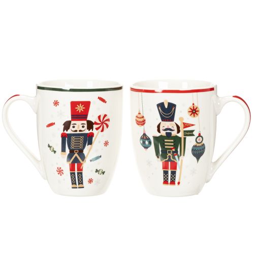 Tassenset Nussknacker und Zuckerstange aus Keramik 10cm 2-teilig | Floristik24.at
