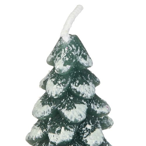 Artikel Teelichter Weihnachten Tannenbaum Grün Beschneit 6,5cm 8St
