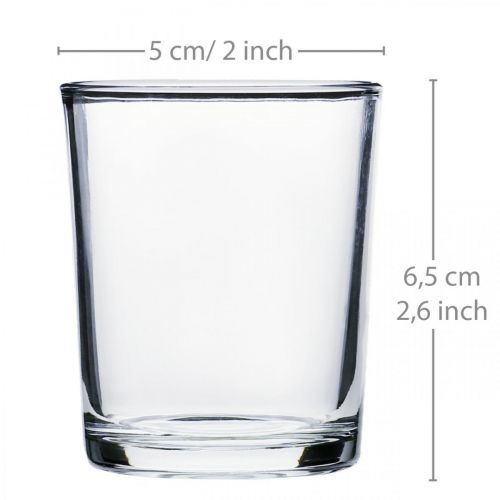 Floristik24 Teelichtgläser klar Ø5cm H6,5cm 24 St