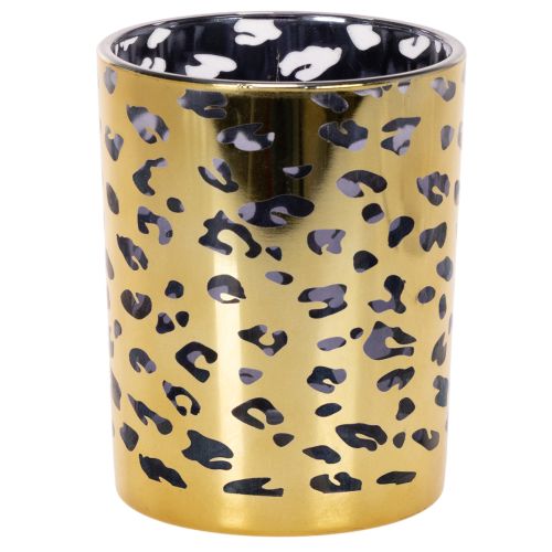 Windlicht aus Glas mit Leopardenmuster 12 cm bestellen | Floristik24.at