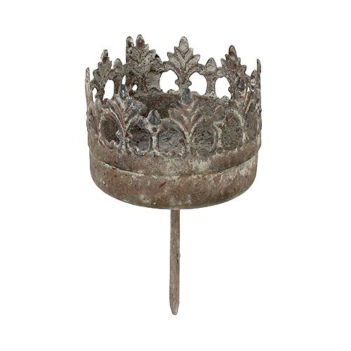 Teelichthalter Antik Ø5cm H10cm Grau