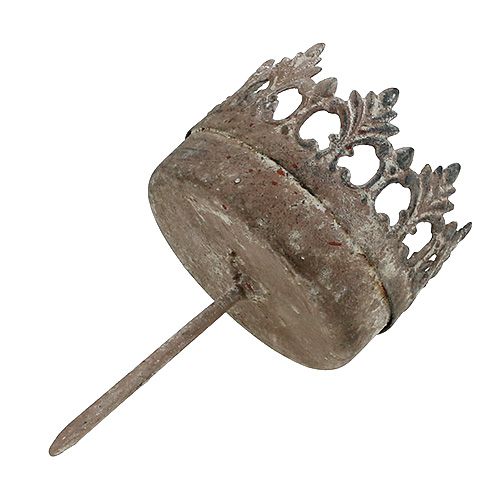 Floristik24 Teelichthalter Antik Ø5cm H10cm Grau