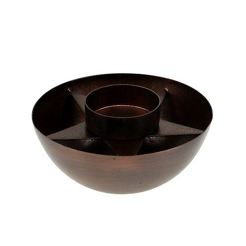 Floristik24 Teelichthalter Braun Ø10cm H4cm