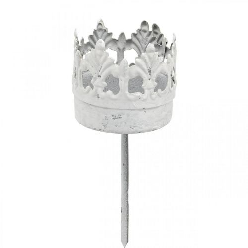 Teelichthalter Metall zum Stecken, Kerzenhalter Krone Ø4,5cm