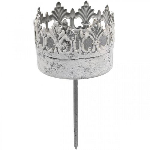 Artikel Teelichthalter Metall zum Stecken, Kerzenhalter Krone Ø5,5cm