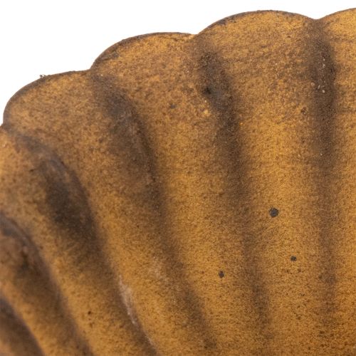 Teelichthalter Schale aus Metall Ø10cm H4,5cm Rost-Optik | Floristik24.at