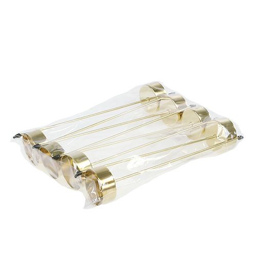 Floristik24 Teelichthalter zum Stecken Gold 21cm 8St