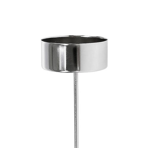 Artikel Teelichthalter zum Stecken Silber 21cm 8 St