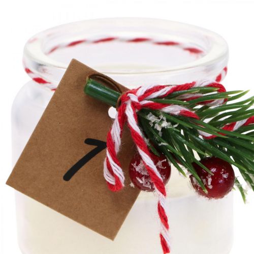 Floristik24 Teelichthalter Glas Advent Kerzenhalter Einweckglas Ø6cm 4St