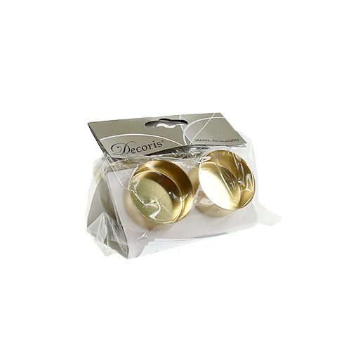 Floristik24 Teelichthalter Gold Ø4cm L7cm 4St
