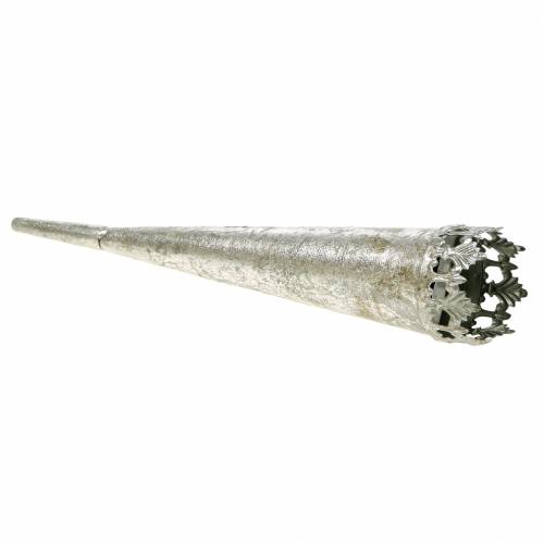 Artikel Teelichthalter zum Stecken Silber Ø5cm H24cm 4St