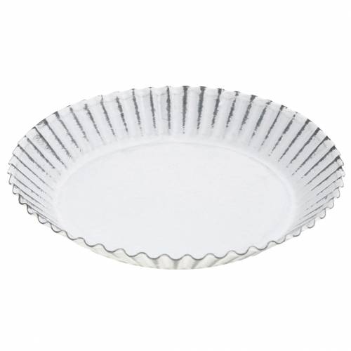 Floristik24 Dekoteller Backform Zink Weiß Ø15cm H2cm