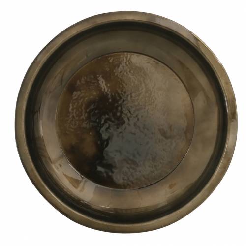 Floristik24 Dekoteller aus Metall Bronze Glänzend Ø23,5cm
