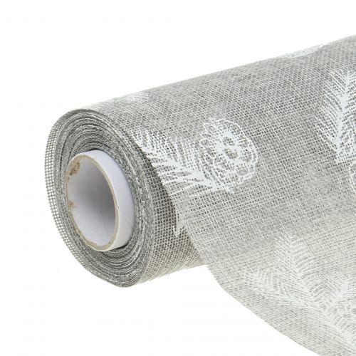 Tischband mit Tannenmotiv Grau 20cm 5m