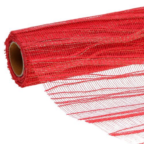 Floristik24 Tischband Rot mit Gold 26cm x 300cm