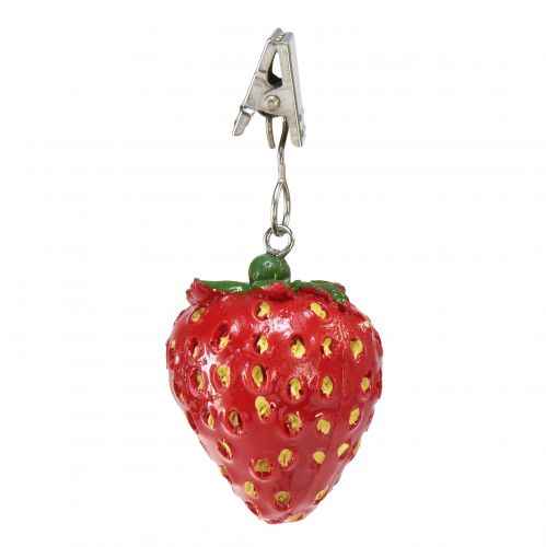 Floristik24 Tischdeckenbeschwerer Tischdeckenklammern Erdbeeren 4,5cm 4St