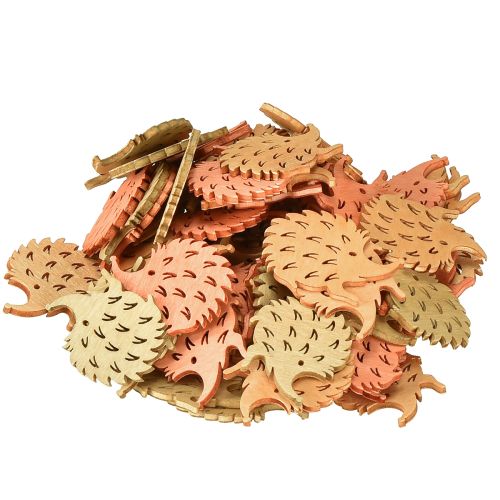 Artikel Tischdeko Herbst Streudeko Igel Holz B4cm H3cm 72 St
