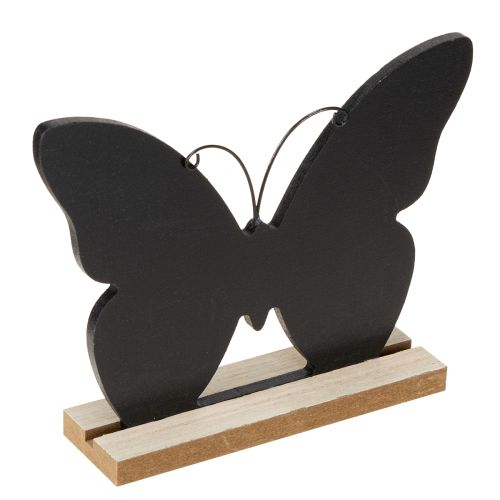 Tischdeko Holz Deko Schmetterling Schwarz Natur 15cm 6 St