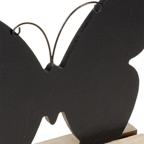 Artikel Tischdeko Holz Deko Schmetterling Schwarz Natur 15cm 6 St