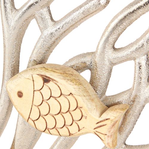 Artikel Tischdeko Maritim Koralle Deko Fische Holz Metall L30cm