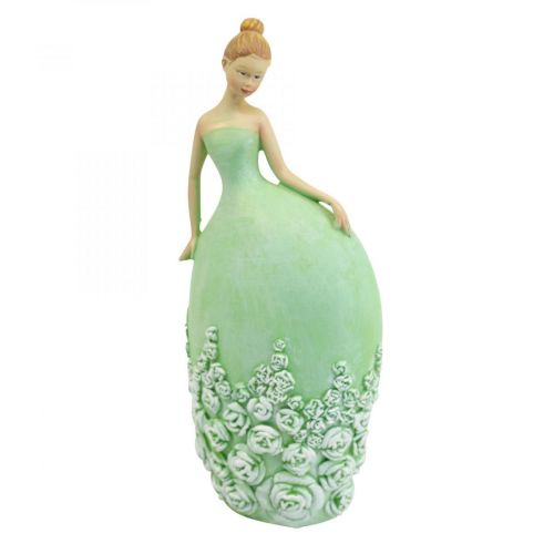 Floristik24 Tischdeko Frühling Deko Figur Frau Kleid Grün H20cm 2St