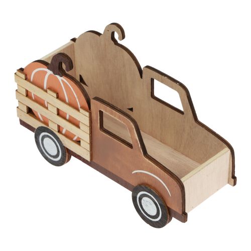 Artikel Tischdeko Herbst Kürbis Deko Lieferwagen Holz 20×7,5×12,5cm