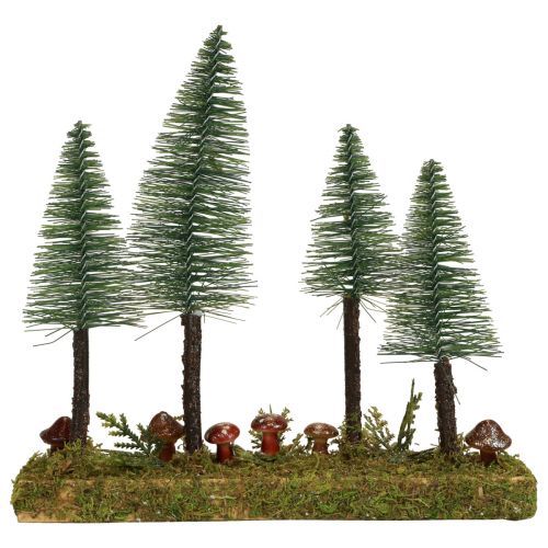 Artikel Tischdeko Mini Tannenbäume künstlich Tannenwald Sockel 30cm