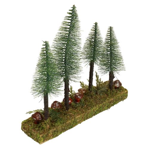 Floristik24 Tischdeko Mini Tannenbäume künstlich Tannenwald Sockel 30cm
