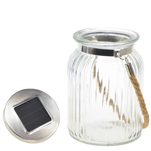 Floristik24 Tischdeko Solar Balkon Hängelampe Warmweiß Ø11cm H16cm