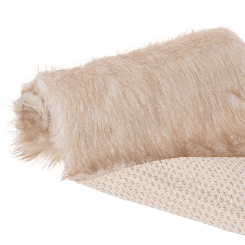 Kunstfell-Tischläufer Beige,