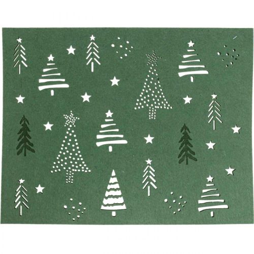 Floristik24 Tischset Weihnachten Tischdeko Grün Filz 45×35cm 4St