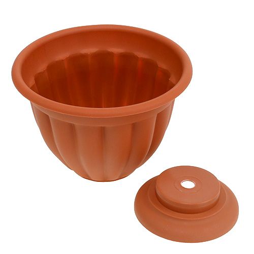 Floristik24 Topf mit Fuß Pflanzkübel Kunststoff Ø15cm H13cm