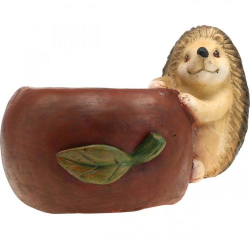 Artikel Pflanzgefäß, Apfel mit Igel, Herbstdeko, Übertopf, Keramik Ø16cm H22cm B33cm