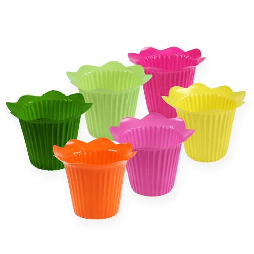 Floristik24 Plastiktopf Blüte Ø12cm 25St