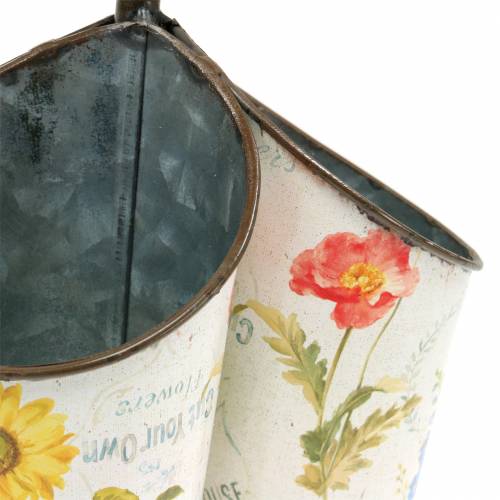 Floristik24 Pflanztopf Blumendesign mit Spatengriff 3er H27cm
