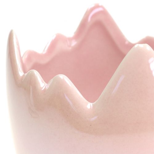 Floristik24 Übertopf Eierschale Rosa Perlmutt Ø11cm H11cm 2St