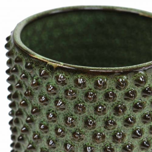 Floristik24 Übertopf Grün, Braun Ø7,5cm H8cm 4St