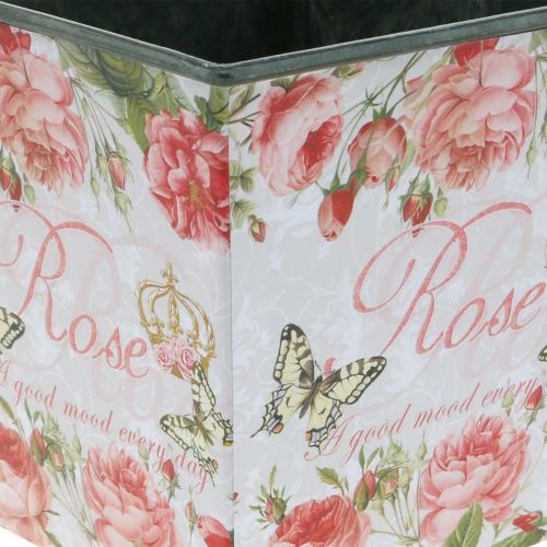 Floristik24 Pflanzgefäß Vintage, Dekotopf, Übertopf Rosen H13cm B13,5cm