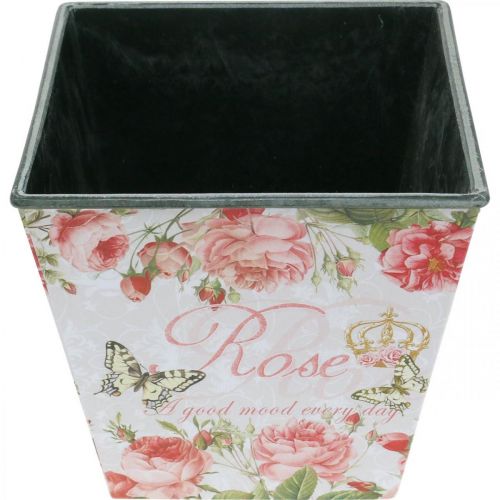 Floristik24 Pflanzgefäß Vintage, Dekotopf, Übertopf Rosen H13cm B13,5cm