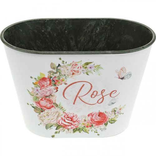 Artikel Pflanzgefäß, Dekotopf Rosen, Blumenschale L19cm H12,5cm