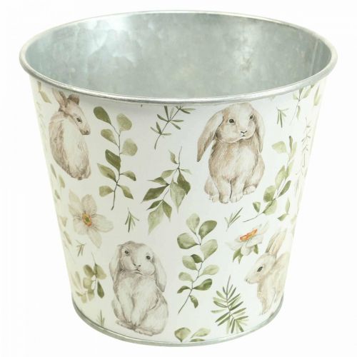 Floristik24 Hasen Blumentopf Ostern Übertopf Metall Ø14cm H12,5cm