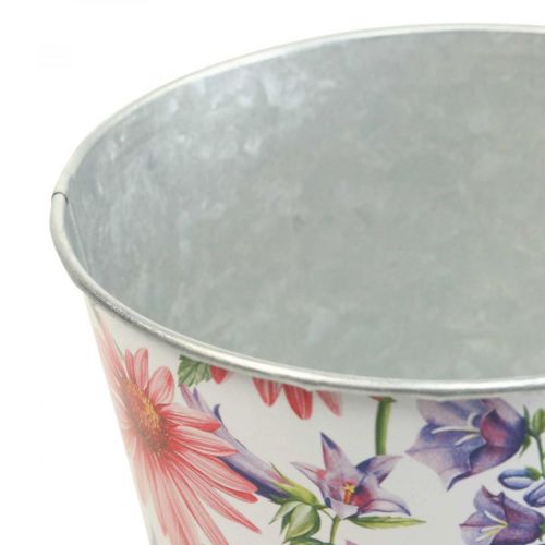 Floristik24 Blumentopf Frühlingsdeko Übertopf Metall Ø15,5cm H15cm