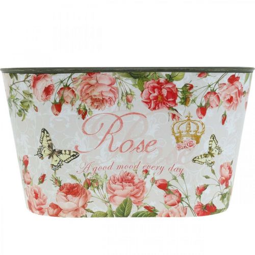 Artikel Pflanztopf Rosen, Dekogefäß, Blumenwanne 21,5cm / 18,5cm 2er-Set