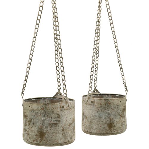Floristik24 Pflanztopf zum Hängen Antik Ø10/14cm 2St