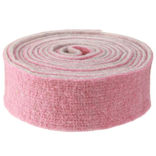 Artikel Topfband Dekoband Wollfilz Wolle Altrosa Grau 7,5cm 5m