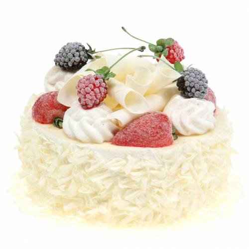 Floristik24 Sahnetorte mit Beeren künstlich Ø15cm H11,5cm