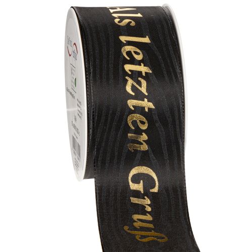 Gedenkschleife mit Schriftzug Als letzten Gruß für Trauerfloristik 20m