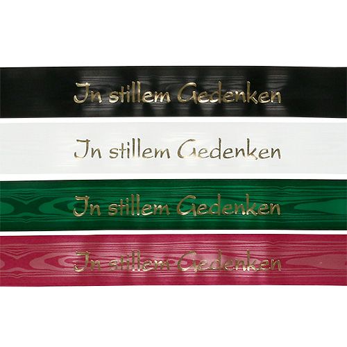 Floristik24 Trauerband farbig „In stillem Gedenken“ 12St